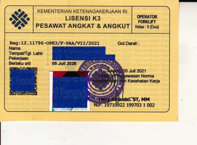 0813 8545 7837 Jasa Pembuatan Sio Forklift Jakarta
